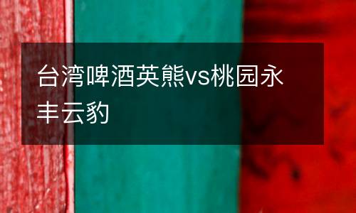臺灣啤酒英熊vs桃園永豐云豹